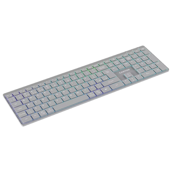 Tastatură Canyon HKB-W11 Gray Gaming, Fără fir photo 4