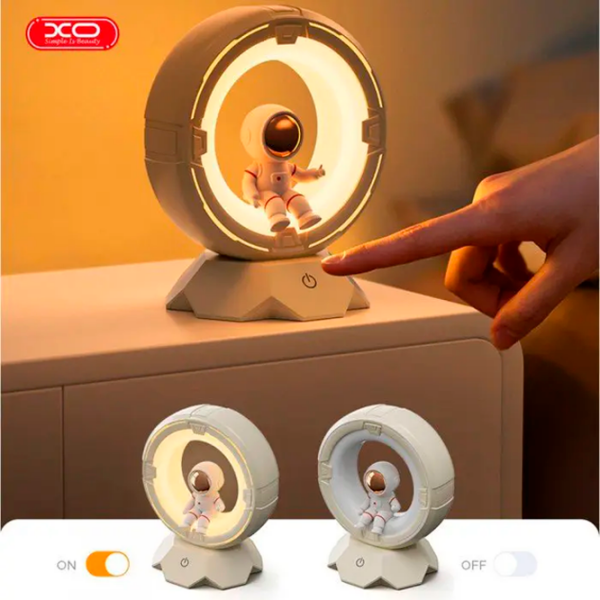 Proiector de stele XO Astronaut Spaceman Tri-color Night Light Pat OZ12 White Universal, 3+ photo 4