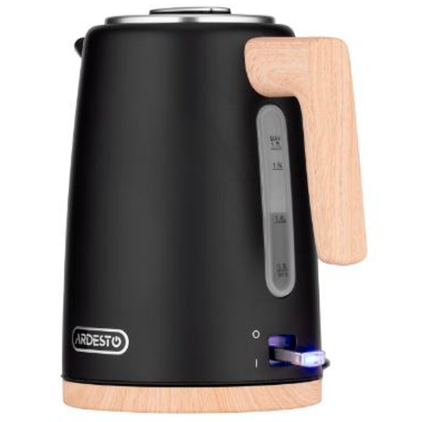 Ceainic electric Ardesto EKL-F420BWD Black 2200 W, 1.7l, Material interior: Inox photo 2