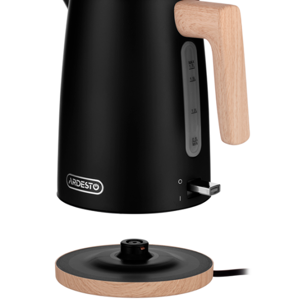 Ceainic electric Ardesto EKL-F420BWD Black 2200 W, 1.7l, Material interior: Inox photo 3