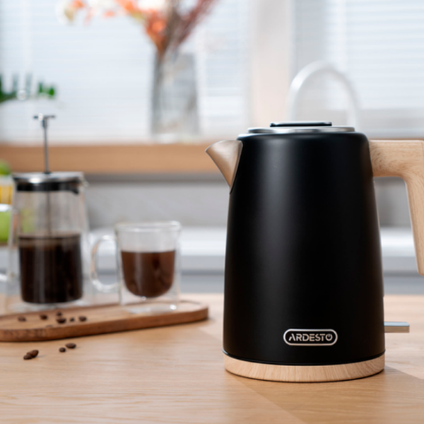 Ceainic electric Ardesto EKL-F420BWD Black 2200 W, 1.7l, Material interior: Inox photo 5