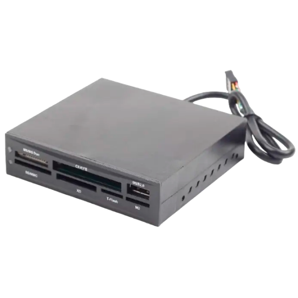 Cititor de carduri Gembird FDI2-ALLIN1-02-B Black USB 2.0 photo 1
