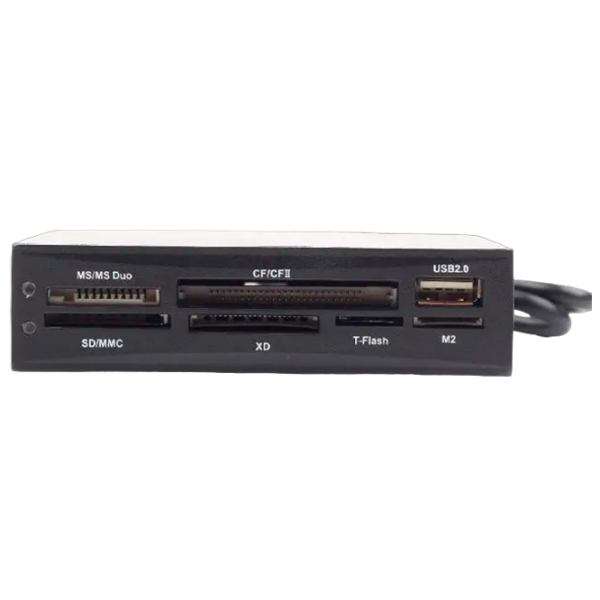 Cititor de carduri Gembird FDI2-ALLIN1-02-B Black USB 2.0 photo 3