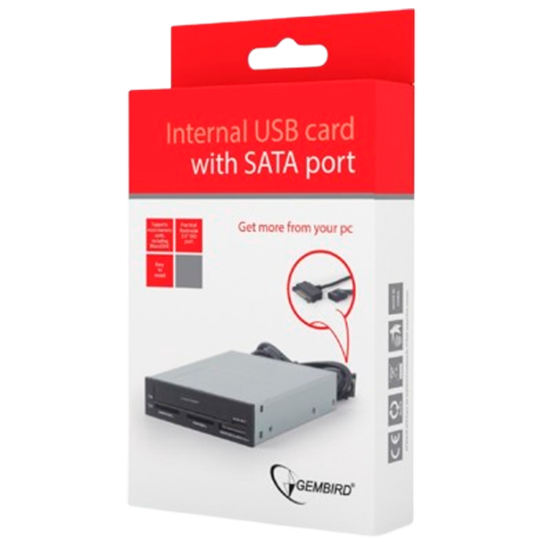 Cititor de carduri Gembird FDI2-ALLIN1-03 Gray USB 3.0 photo 5