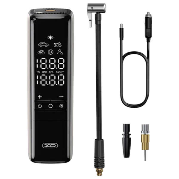 Compresor auto XO Smart Mini Wired Inflatable Pump 22 Cylinders Black 25 l/min / 10 bar photo 1