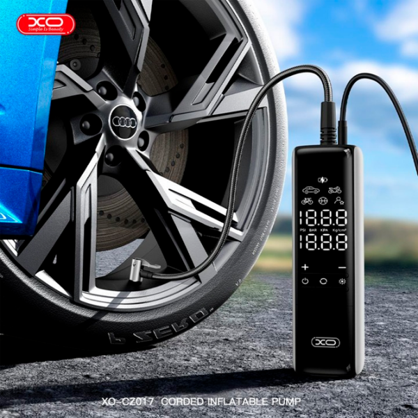 Compresor auto XO Smart Mini Wired Inflatable Pump 22 Cylinders Black 25 l/min / 10 bar photo 3