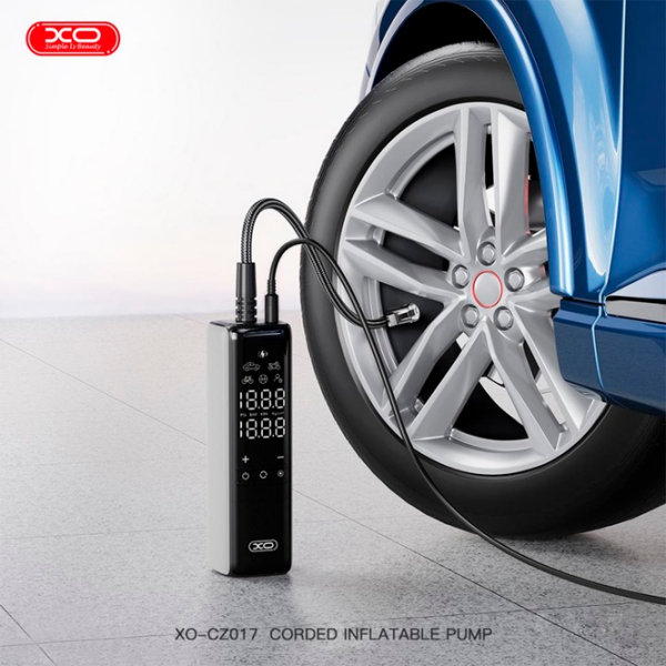Compresor auto XO Smart Mini Wired Inflatable Pump 22 Cylinders Black 25 l/min / 10 bar photo 5