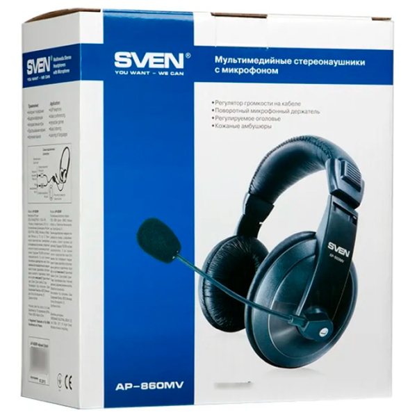 Căști Sven AP-860 MV Black Cu fir / Gaming / Over the ear photo 8