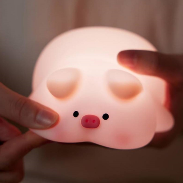 Lampă de noapte XO Little Pink Pig Pink Acumulator photo 2