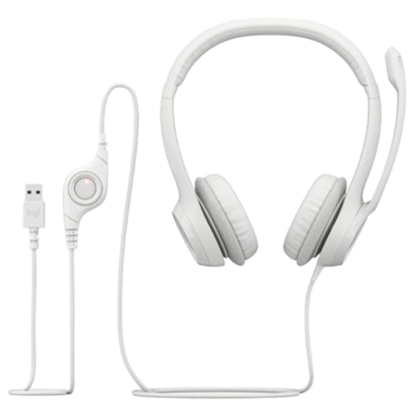 Căști Logitech H390 White Cu fir / Personal / On the ear photo 2