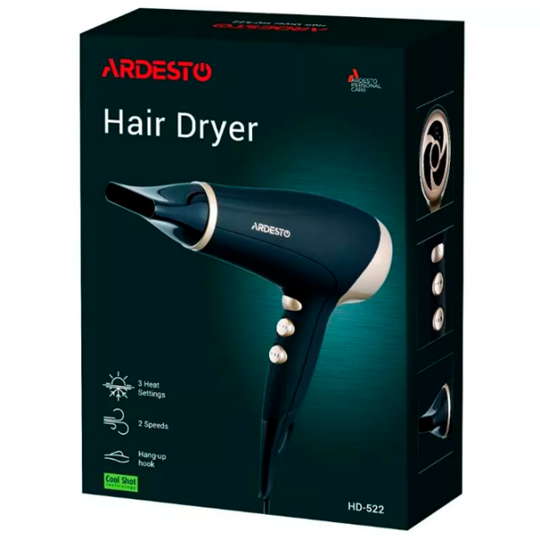 Uscător de păr Ardesto HD-522 Black  photo 6