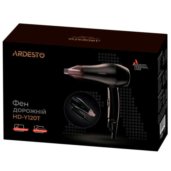 Uscător de păr Ardesto HD-Y120T Black  photo 4