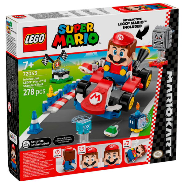 Constructor LEGO Interactive Mario & Standard Kart Red Numărul de piese 278, 7+ photo 1