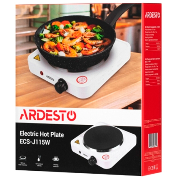 Plită de masă Ardesto ECS-J115W White Electrică, Oțel emailat photo 2