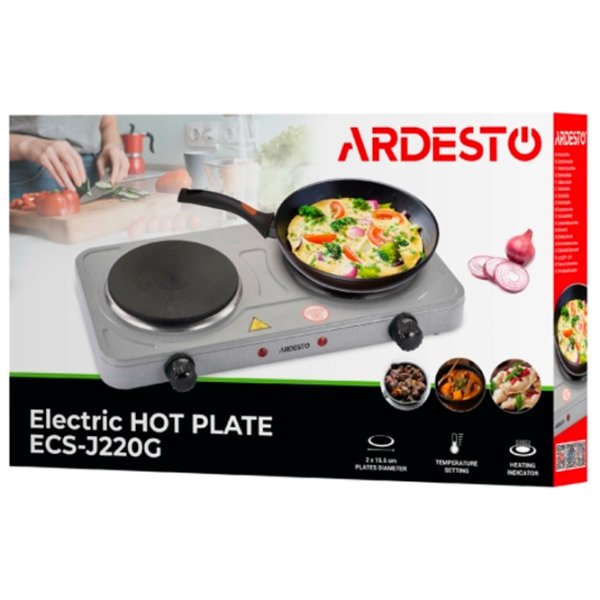 Plită de masă Ardesto ECS-J220G Graphite Electrică, Oțel emailat photo 2