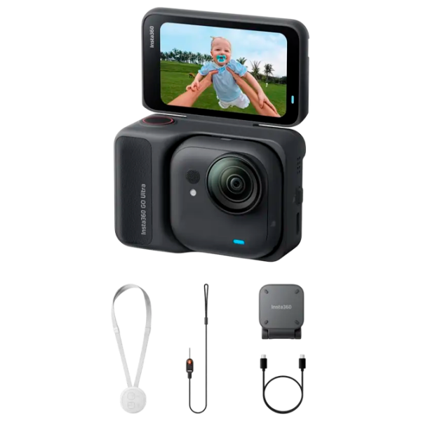 Cameră action Insta360 GO Ultra Standard Bundle Midnight Black  / 1450 mAh /  photo 2