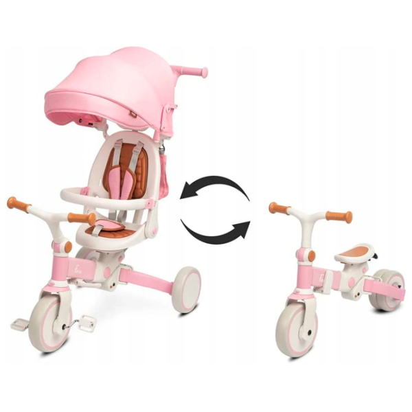 Triciclu Caretero Faro Pink  Metal / Pentru copii photo 4