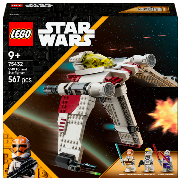 Constructor LEGO V-19 Torrent Starfighter White Numărul de piese 567, 9+ photo 1