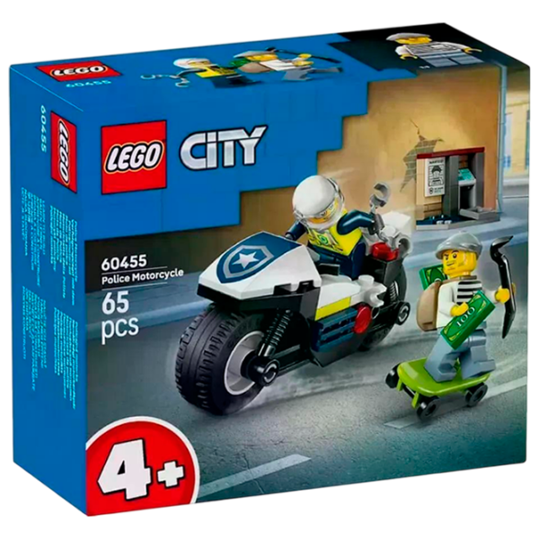 Constructor LEGO Police Motorcycle White Numărul de piese 65, 4+ photo 1
