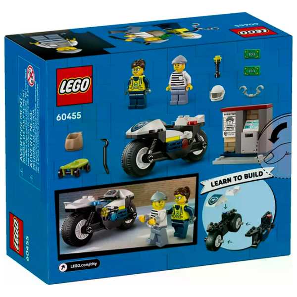 Constructor LEGO Police Motorcycle White Numărul de piese 65, 4+ photo 3