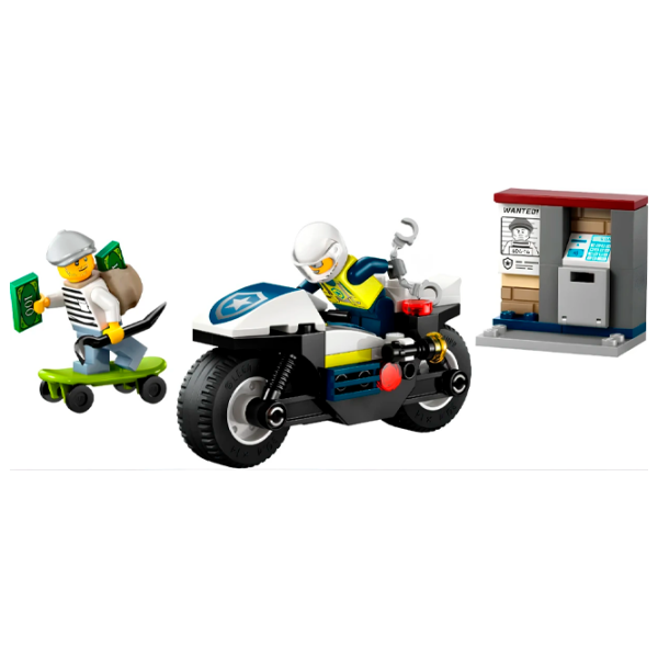 Constructor LEGO Police Motorcycle White Numărul de piese 65, 4+ photo 4