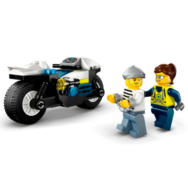 Constructor LEGO Police Motorcycle White Numărul de piese 65, 4+ photo 6