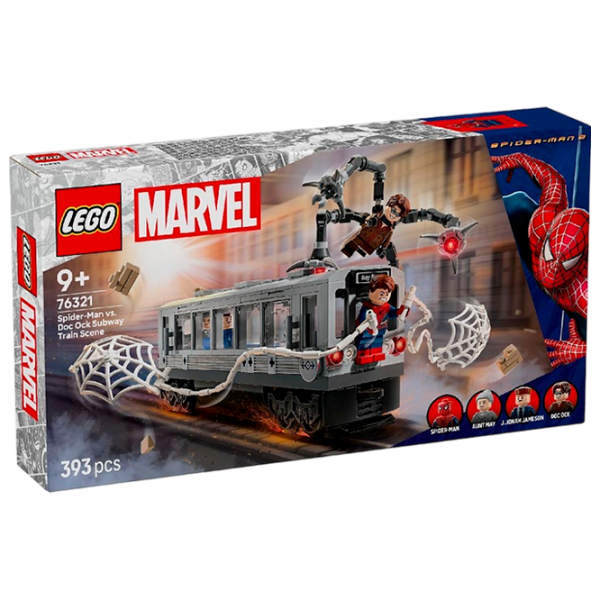 Constructor LEGO Spider-Man Vs. Doc Ock Subway Train Scene Gray Numărul de piese 393, 9+ photo 1