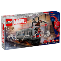 Constructor LEGO Spider-Man Vs. Doc Ock Subway Train Scene Gray Numărul de piese 393, 9+