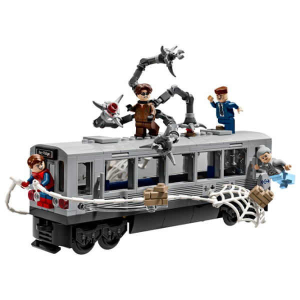 Constructor LEGO Spider-Man Vs. Doc Ock Subway Train Scene Gray Numărul de piese 393, 9+ photo 2