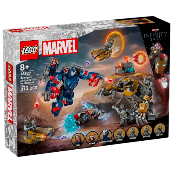 Constructor LEGO Avengers: Endgame Thor Vs. Chitauri Blue Numărul de piese 373, 8+ photo 1