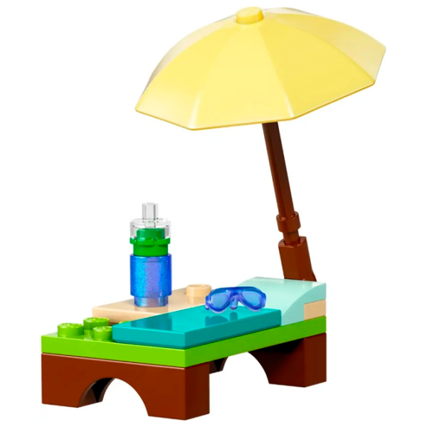 Constructor LEGO Unicorn & Flamingo Pool Party Pink Numărul de piese 99, 5+ photo 2