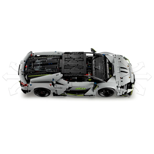 Constructor cu telecomandă LEGO Lamborghini Revuelto Gray Numărul de piese 1135, 10+ photo 6