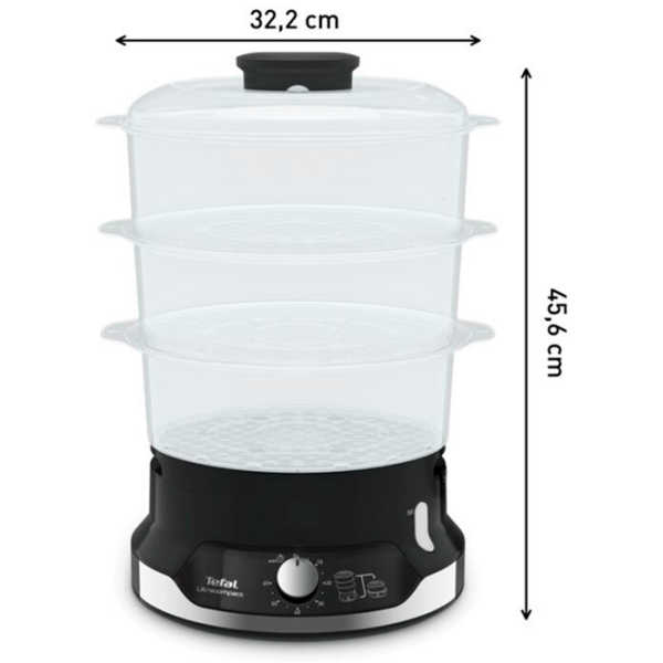 Aparat de gătit cu aburi Tefal VC204810 Black 800 W photo 2