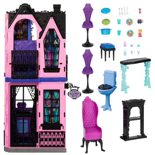Căsuță pentru păpuși Monster High Boo-tique Hotel căsuță JBF16 3+ photo 1