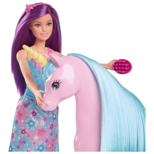 Păpușă Mattel Doll and Unicorn model HYT62 3+ photo 3