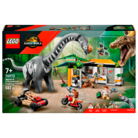 Constructor LEGO Raptor & Titanosaurus Tracking Mission Gray Numărul de piese 582, 7+