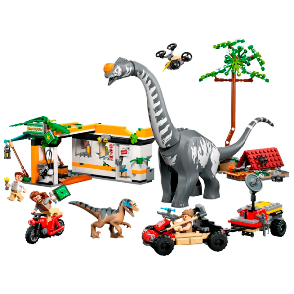 Constructor LEGO Raptor & Titanosaurus Tracking Mission Gray Numărul de piese 582, 7+ photo 2