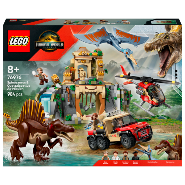 Constructor LEGO Spinosaurus & Quetzalcoatlus Air Mission Brown Numărul de piese 984, 8+ photo 1