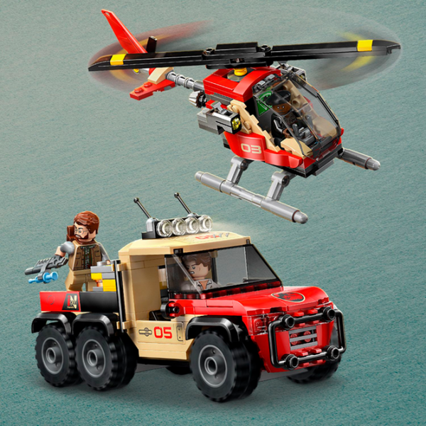 Constructor LEGO Spinosaurus & Quetzalcoatlus Air Mission Brown Numărul de piese 984, 8+ photo 6
