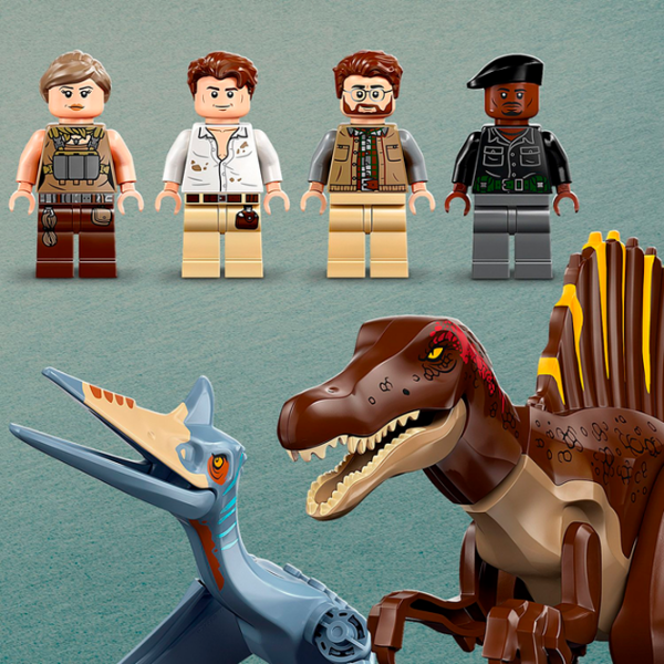 Constructor LEGO Spinosaurus & Quetzalcoatlus Air Mission Brown Numărul de piese 984, 8+ photo 7