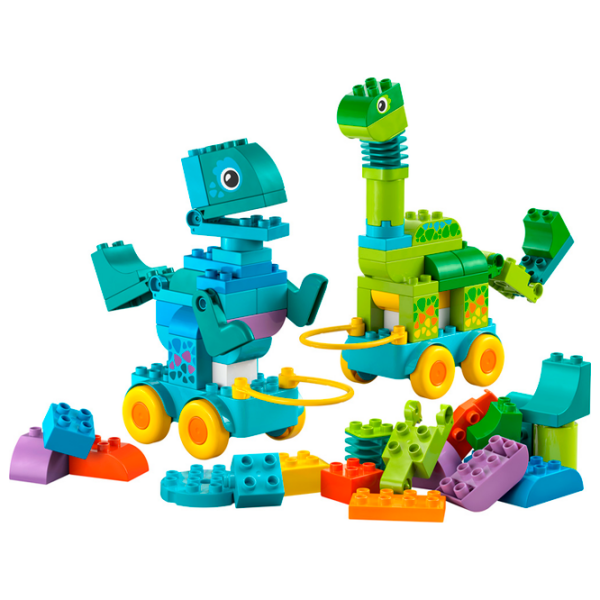 Constructor LEGO Dinosaurs On Wheels Blue Numărul de piese 108, 3+ photo 2