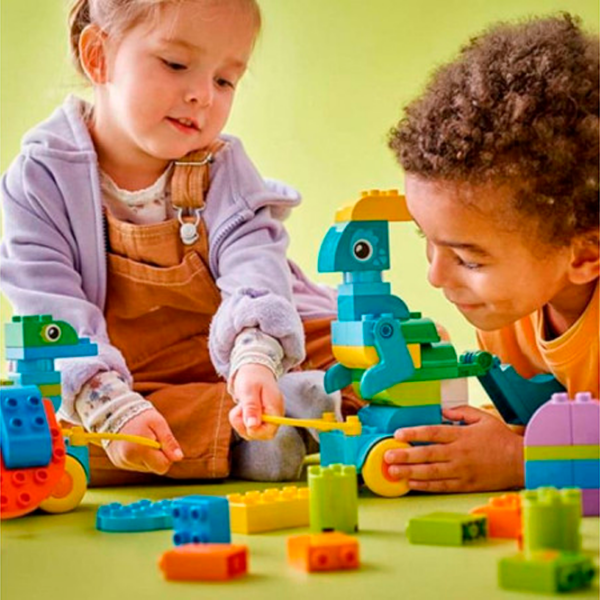 Constructor LEGO Dinosaurs On Wheels Blue Numărul de piese 108, 3+ photo 4