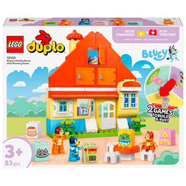 Constructor LEGO Bluey's Family House With Memory Game Orange Numărul de piese 83, 3+ photo 1