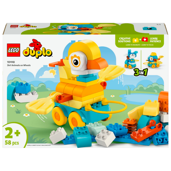 Constructor LEGO Animals On Wheels Yellow Numărul de piese 58, 2+ photo 1