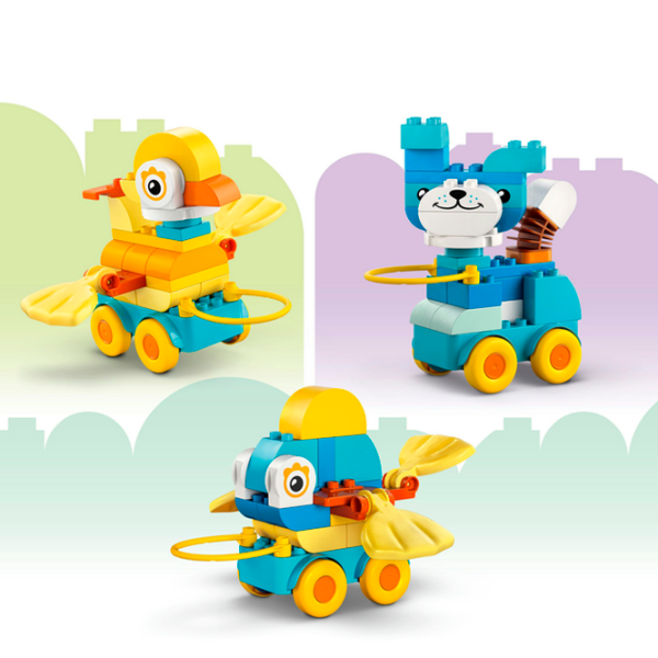Constructor LEGO Animals On Wheels Yellow Numărul de piese 58, 2+ photo 6