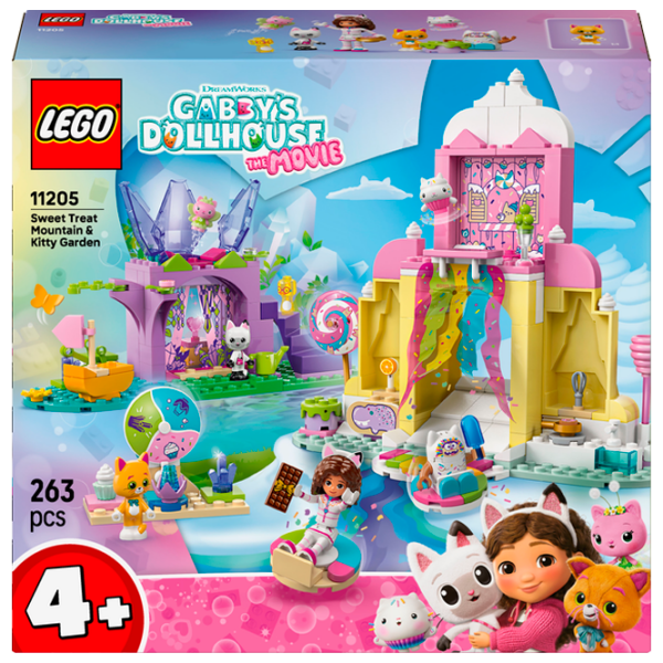 Constructor LEGO Sweet Treat Mountain & Kitty Garden Pink Numărul de piese 263, 4+ photo 1