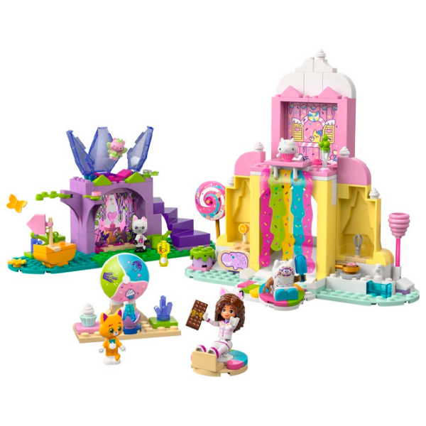 Constructor LEGO Sweet Treat Mountain & Kitty Garden Pink Numărul de piese 263, 4+ photo 3