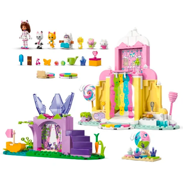 Constructor LEGO Sweet Treat Mountain & Kitty Garden Pink Numărul de piese 263, 4+ photo 4