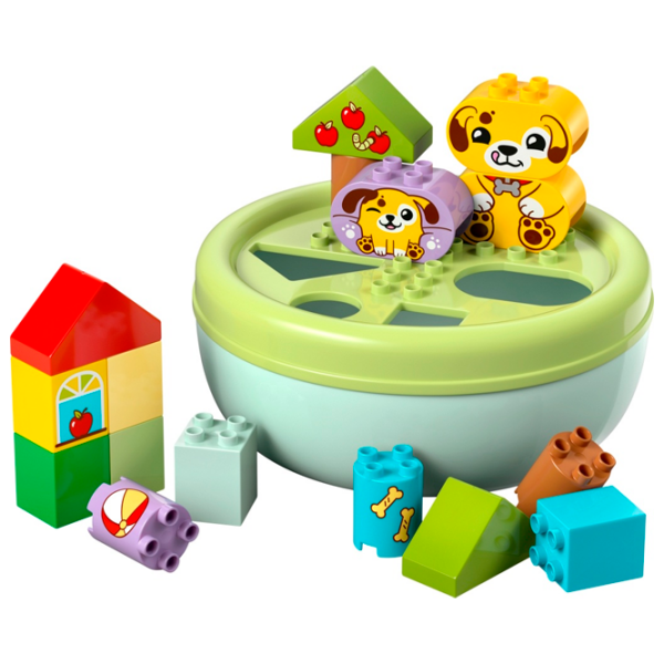 Constructor LEGO Shape Sorter: Puppy House Green Numărul de piese 17, 1.5+ photo 2