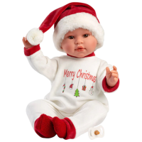Кукла Llorens Leo Sonrisas Pijama-Merry Christmas малыш 74501 3+
